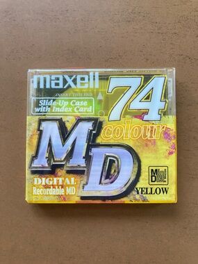 Maxell Yellow MD 74min Digital Recordable MiniDisc